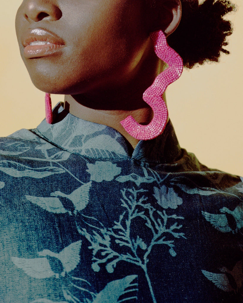 Waves Earrings in Pink - CiceroniHypedevi