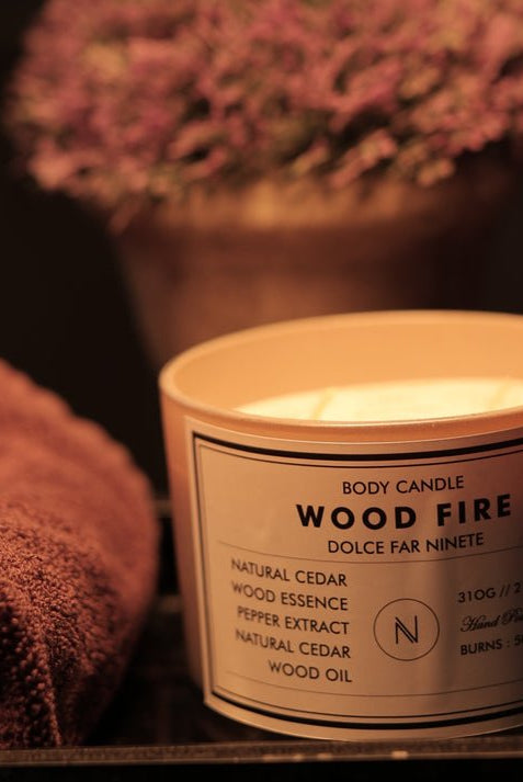 Wood Fire Body Candle - CiceroniCandleNASO