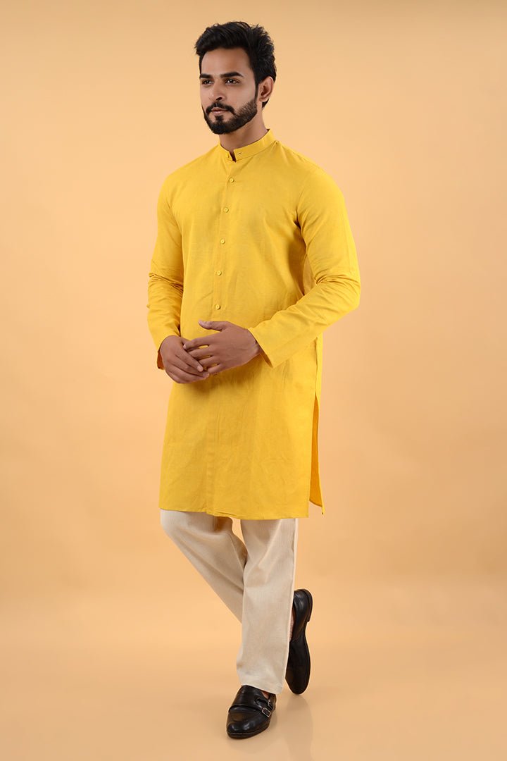 Yellow Kurta - CiceroniKurtaHouse Of K.C