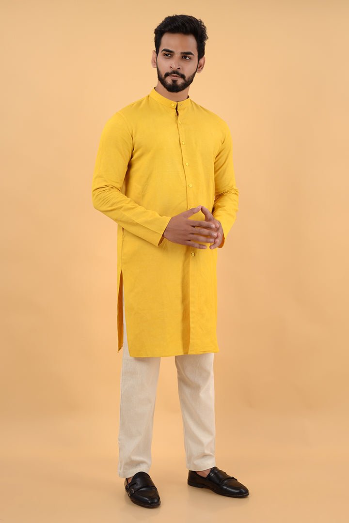 Yellow Kurta - CiceroniKurtaHouse Of K.C