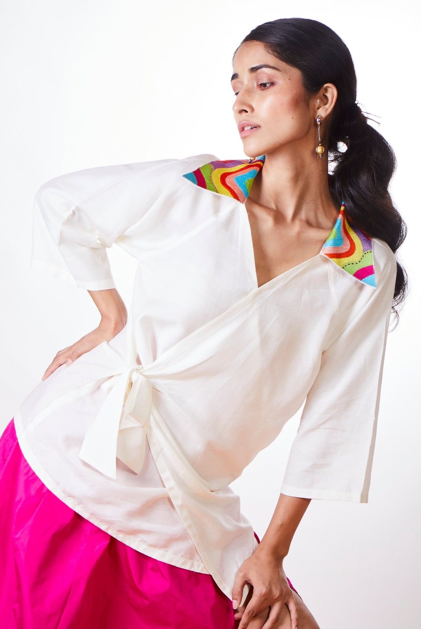 Ying Yang Kimono Top - CiceroniTopsArtbeats by Keerthana