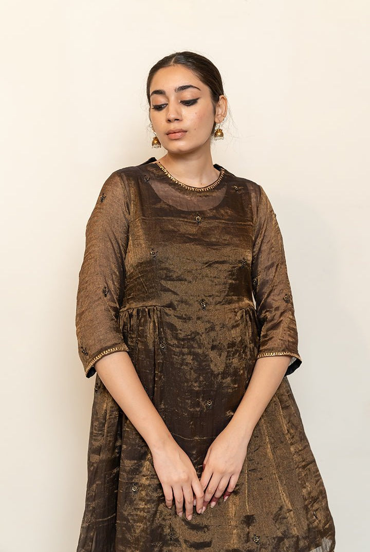 Zareen Gharara Set - black (Set of 3) - CiceroniKurta Set, Festive wearNirjara