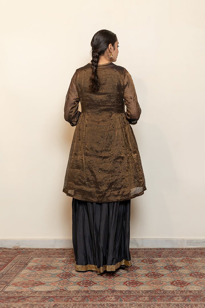 Zareen Gharara Set - Black - CiceroniKurta Set, Festive wearNirjara
