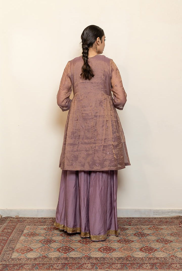 Zareen Gharara Set - Lilac (Set of 3) - CiceroniKurta Set, Festive wearNirjara